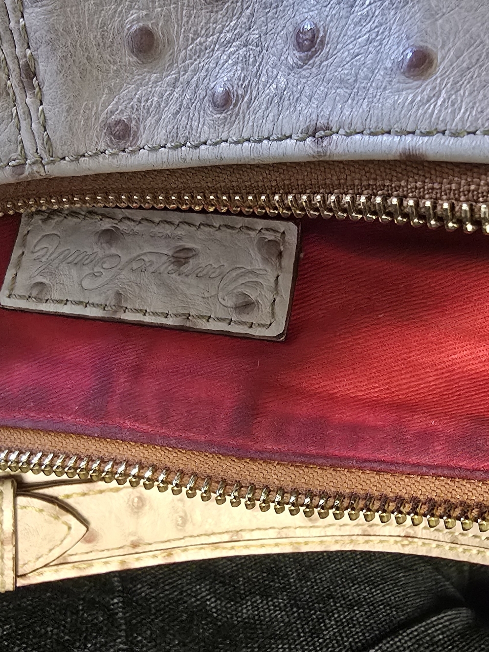 Dooney & Bourke Pink Ostrich Shoulder Bag - Picture 8 of 15